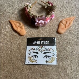 Halloween Fairy Set - Ears, Headband, Eye Kit